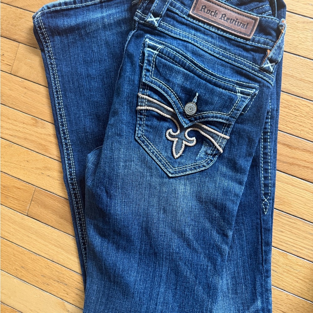Rock Revival Women's Dark Blue Boot Cut Jeans